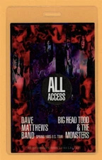 Dave Matthews Band 1995 Spring Tour All Access Laminated Backstage Pass