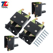 2 Pack Heavy Duty 2 Way Farm Gate Latch Fence Hardware for Metal Livestock Black