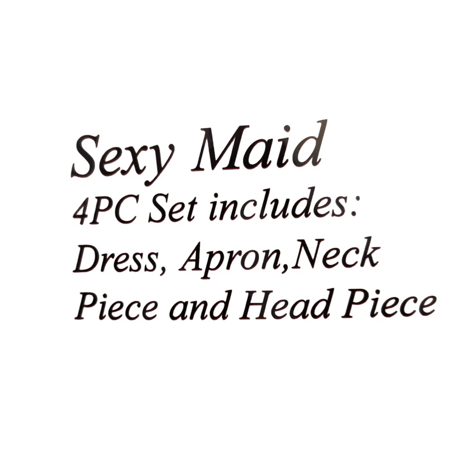 Elegant Moments 4pc Maid Women’s Adult Costume Halloween - S/M - Image 3 of 3