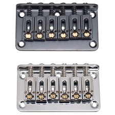 Hardtail Hard Tail Fixed Guitar Bridge for 6 String Guitar Parts Chrome 78mm