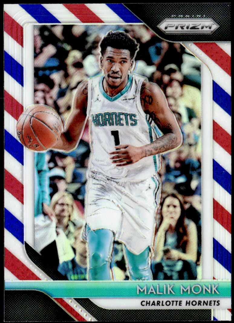 2018-19 Panini Prizm #50 Malik Monk Prizms Red White and Blue E1