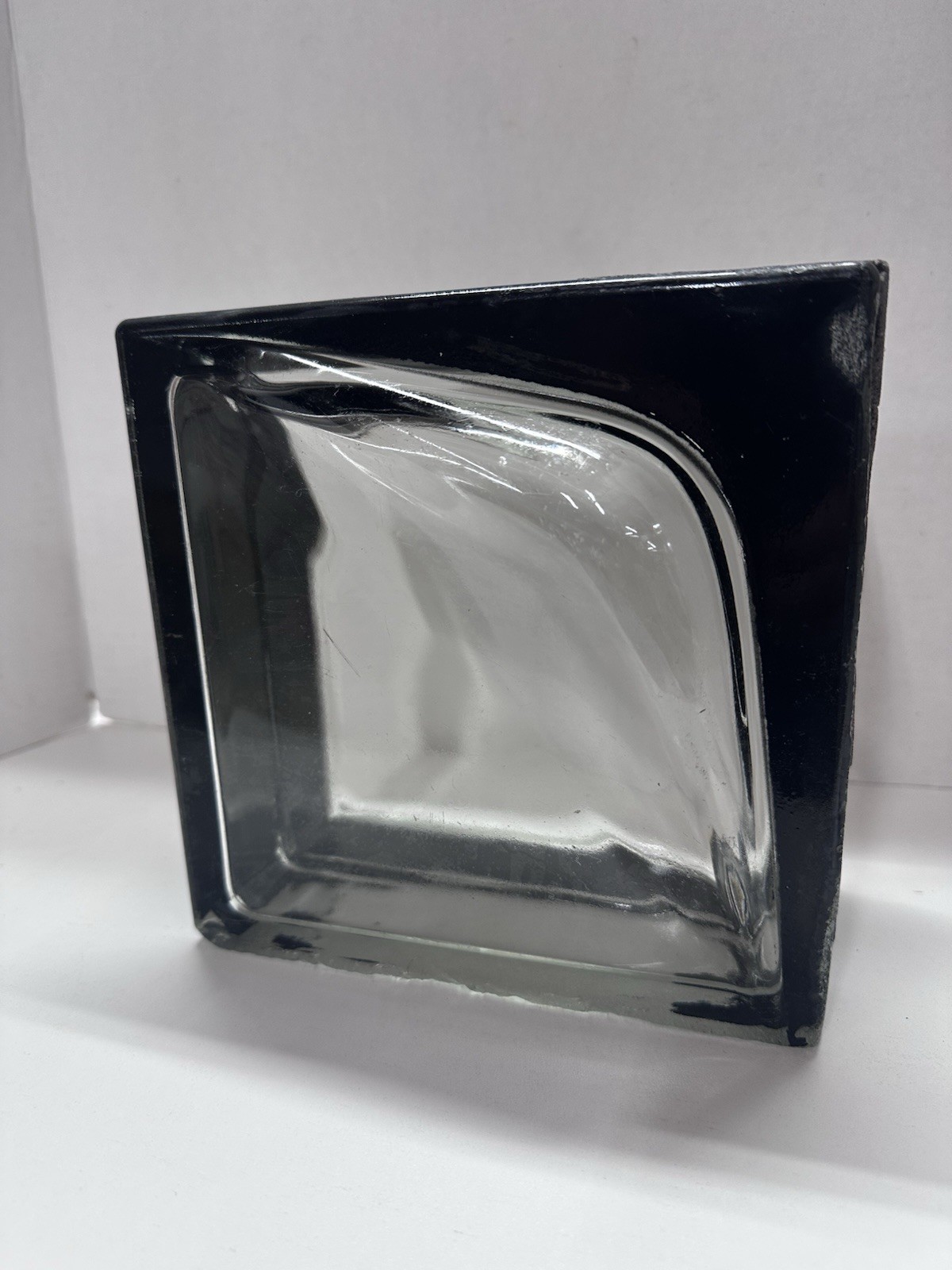 Vintage Glass MCM Block designed by Peter Muller-Munk Associates 1967
