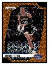 Brittney Sykes 2024 Panini Prizm WNBA Orange Velocity Prizms #80 Mystics