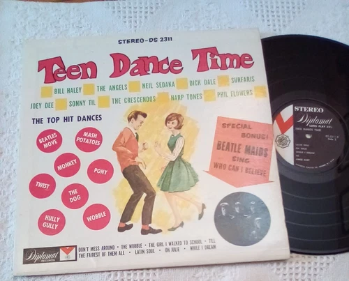 RARE 1963 TEEN DANCE TIME LP VARIOUS ARTISTS DIPLOMAT  2311 Beatle Maids N MINT