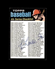 Charlie Fox Signed Original 1971 Topps 4th Series Checklist Autograph