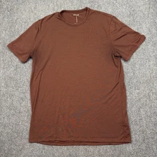 Huckberry Proof 72-Hour Merino T Shirt Mens Large Brown Performance Wool Classic