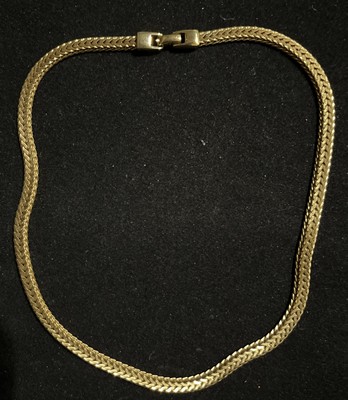 Napier Gold Tone 14 Inch Woven Choker Necklace Intricate