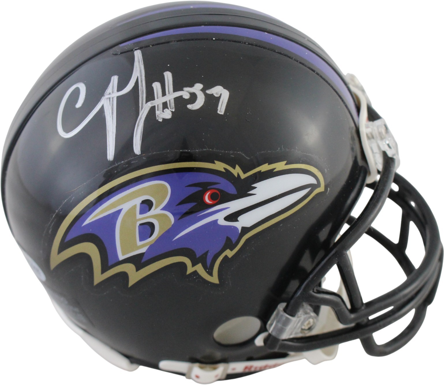 Mosly Autographed Signed Baltimore Ravens CJ Mosley / VSR4 Mini Helmet Beckett 59393 