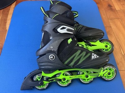 K2 F.I.T. 84 Pro Men's Fitness Rollerblade Size 11 Inline Skate, Black/Green