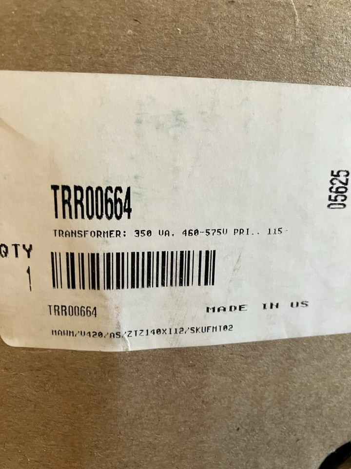 Transformador Trane TRR00664 460/575 a 115/230 voltios, 350 VA Foto 3 de 3
