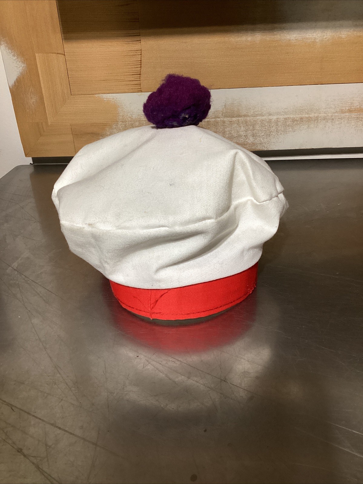 Vintage French Sailor Hat Beret Cap Purple Pom- Atlantic -Tourist -Souvenir