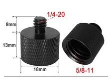 5/8"-11 Coarse Female Thread  1/4" Male Screw Adapter Camera Tripod - UK STOCK
