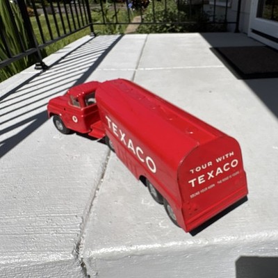 Texaco Vintage Red Toy Tanker Truck Gas & Oil Advertising