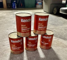 Vintage Kendall HD Motor Oil SAE 10W Gas Station 1 Qt Can 100% Full Can