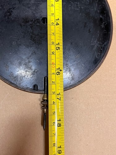 Quality Antique vintage Gridiron Vienna wall clock pendulum 6” Bob 18.3” L 420g - Picture 12 of 14