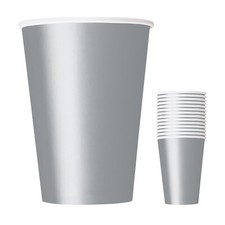 9oz / 12oz Solid Colour Paper Cups for Hot Drinks & Water Disposable Party Cups