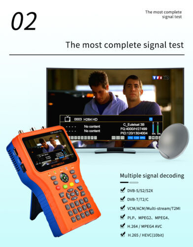 V8 Finder Pro2 DVB-S2X/S2/S/T2/T/C/ATSC-C Satellite TV Finder Spectrum analyzer - Afbeelding 8 van 12