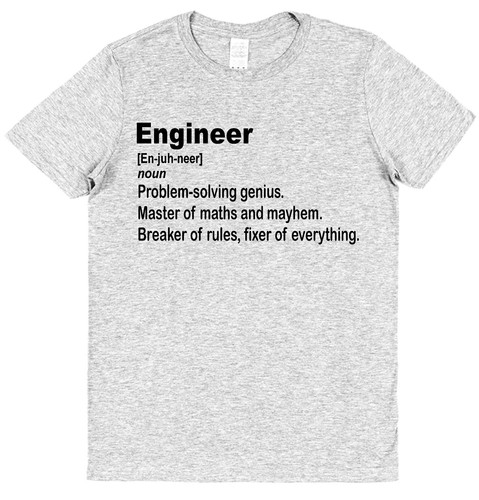 Engineer Dictionary Definition T-Shirt Gift for Architect, Mechanic & Tradesmen - Picture 2 of 5