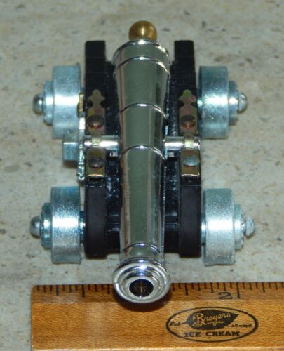 Vintage Diecast Metal Spring Cap Firing Toy Cannon #1 Italy Box & Instructions - Picture 10 of 17