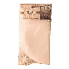 Tulle Circles 9 inch White Wedding Shower Party 50 Pieces New in Package