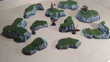 Wargaming Terrain - Medium Box Set of Hills Grass Finish