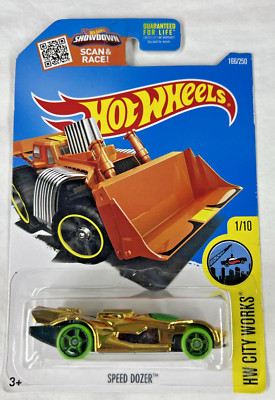 Hot Wheels HW City Works Card / Car ERROR Diecast Car Rev Rod on Speed Dozer