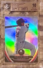 2013 POP 2 FRANCISCO LINDOR BOWMAN PLATINUM CHROME REFRACTOR BGS 10 PRISTINE!