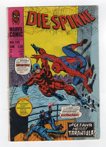 1974 MARVEL AMAZING SPIDER-MAN #135 1ST TARANTULA & 2ND PUNISHER RARE KEY GERMAN