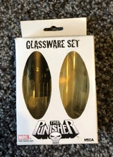 The Punisher Glassware Set - 2 Tall Shot Glasses NECA, NEW