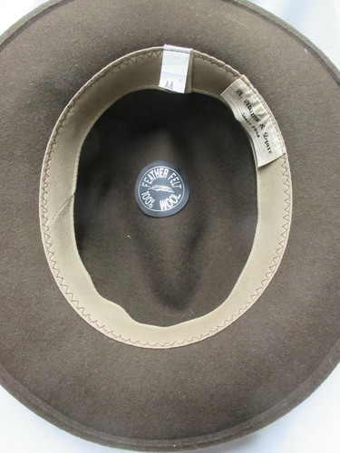 Vintage A. ADAMS & SPIRE Indiana Jones "Feather Felt" Brown WOOL FEDORA Sz Med - Picture 4 of 8