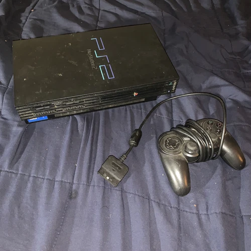 Playstation 2 PS2 Fat Black Game Console Bundle with Controller