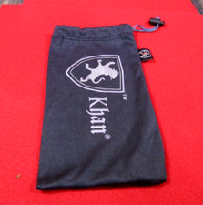 Khan Black Soft Sunglasses Eyeglasses Microfiber Soft Cloth Drawstring Pouch