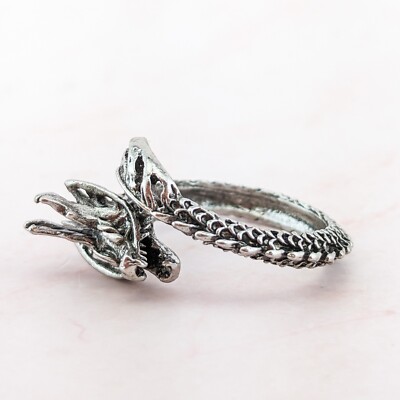 W201c Dragon Gothic Ring Jewelry Oddities curiosities fantasy legend