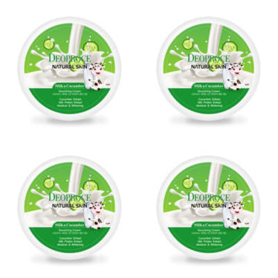 Deoproce Natural Skin Milk and Cucumber Nourishing Cream 100g*4Pcs - FREE SHIP