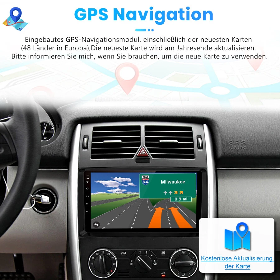 Für Mercedes Benz A-W169 B-W245 Vito Viano W639 Autoradio Android12.0 4G Carplay - Bild 4 von 4