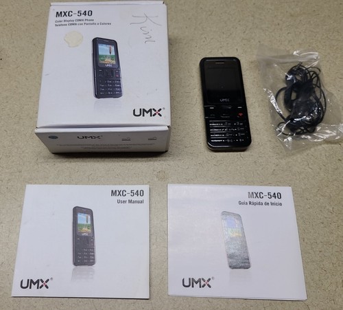UMX MXC-540 - Telefono cellulare molto raro nero e argento (Alltel) - con scatola