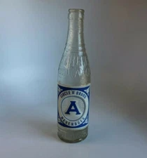 Vintage Circle A brand Beverages Embossed ACL Bottle Dr. Pepper Salinas CA