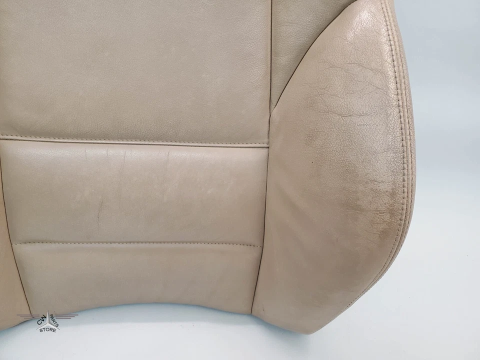 Cojín trasero asiento BMW 330Ci E46 superior cuero tostado pasajero derecho 00-06 OEM Foto 3 de 4