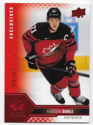 22/23 UD TEAM CANADA JUNIORS EXCLUSIVES PARALLEL /100 (#1-150) U-Pick From List