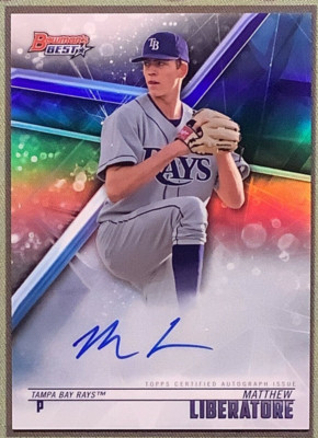 2018 Bowman's Best Matthew Liberatore Prospect Auto Refractor RC Rays Cardinals