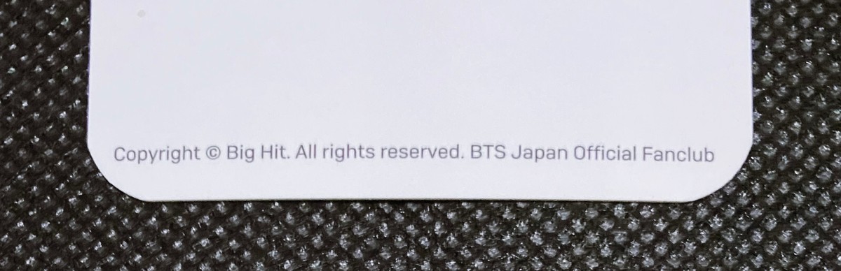 BTS FC 継続トレカ WINGS 京セラ BTS WINGSツアー 京セラドーム FC限定 継続トレカ