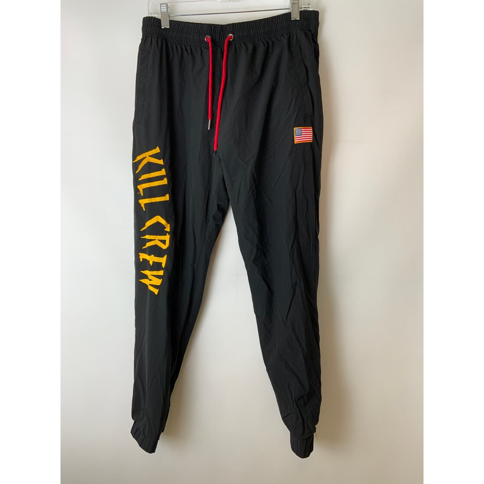 Kill Crew Nylon Tech Pants Size M Medium Black - image 1