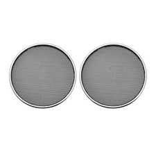 2pcs 3.5" Speaker Grill Mesh Decorative Circle Woofer Guard Protector Silver