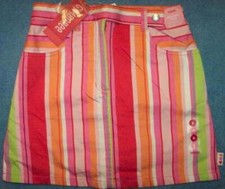 NWT Girls 8 Gymboree SUGAR COOKIE stripe skort 2005 vtg adj waist spring summer
