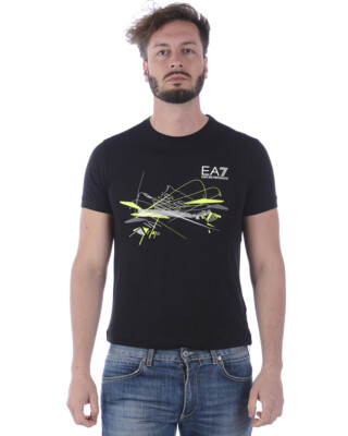 Emporio Armani EA7 Sweatshirt Men's Black T Shirt 3ZPT50PJM9Z 1200