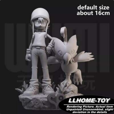 Anime Character Cute Girl Bird Monster Resin 3D Print GK Figure DIY Model