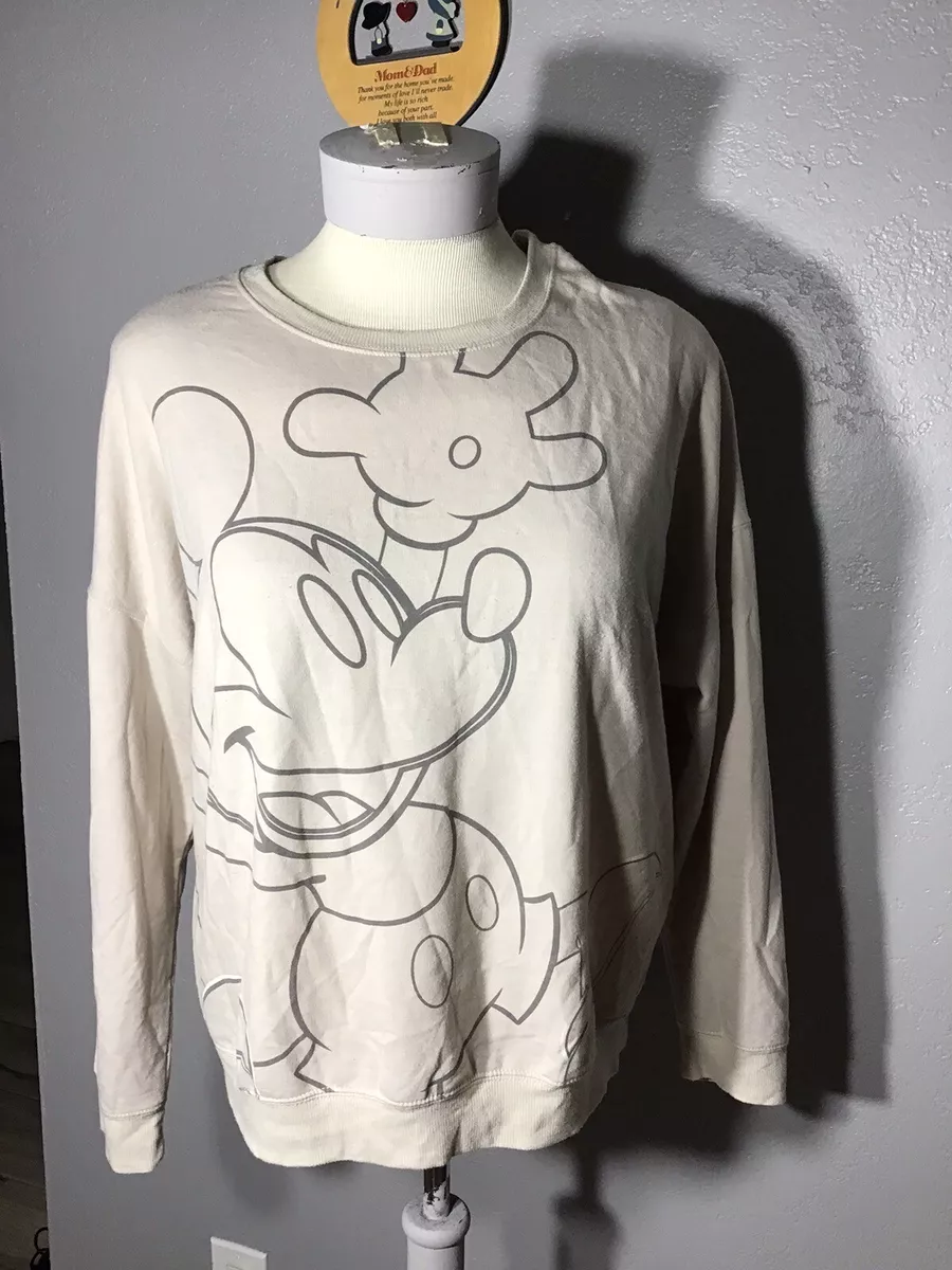 Disney Target Mickey Mouse Women s Beige Sweater. Sweatshirt Pullover Size XXL
