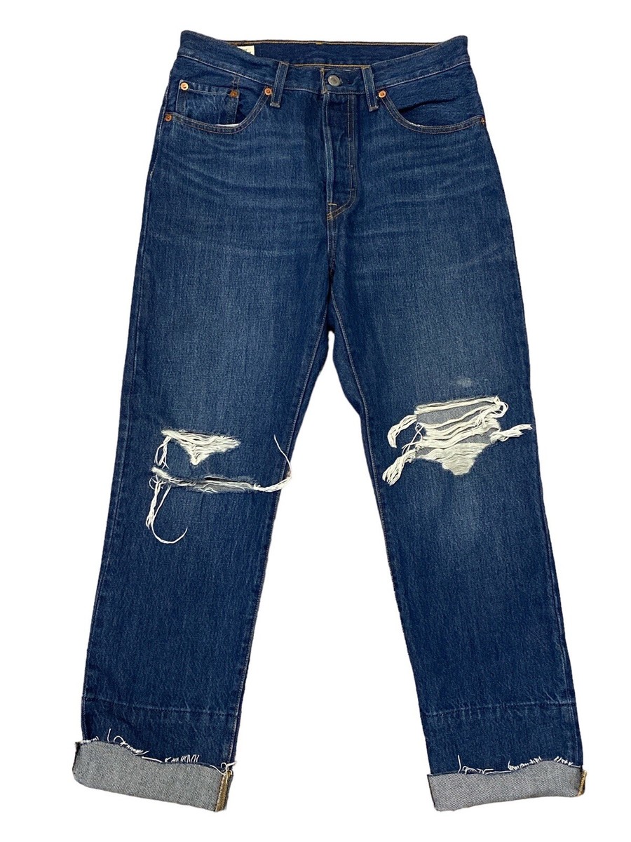 Levi's 501 Big E Reproduction Distressed Denim Jeans
