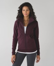 Lululemon Cozy Cuddle Up Heathered Bordeaux Drama Jacket - size 6