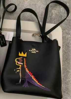 2 JEAN-MICHEL BASQUIAT COACH DINOSAUR PEZ SET: TOWN BUCKET BAG +